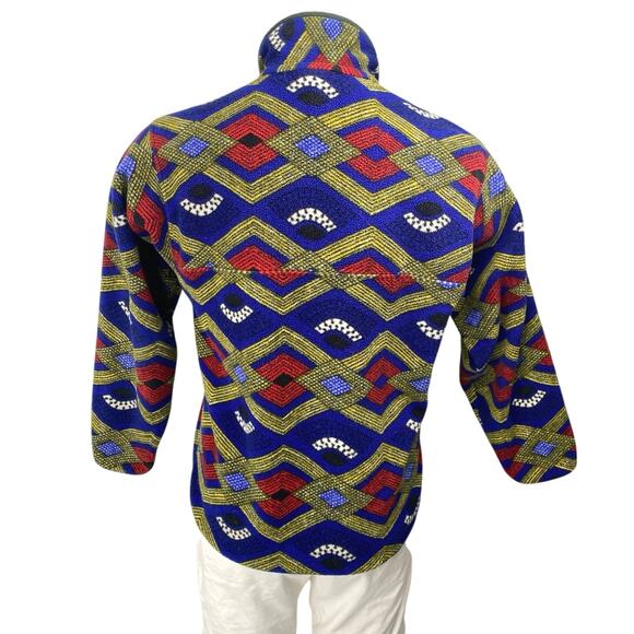 Patagonia Synchilla Snap-T Women's Multicolor Aztec Long Sleeve Sweater Top XS - Picture 2 of 4